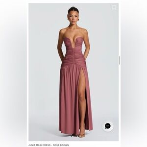 BABYBOO Junia Maxi Dress in Rose Brown